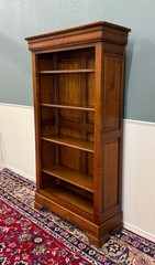 Vintage French Louis Philippe Bookcase Display Cabinet Cherry Mid 20th c
