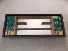 VINTAGE, 1969, BEAUTIFUL AND RARE LIGHTED WALL CURIO SHELF WITH PARISIAN SCENES!