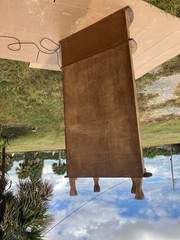 Vintage Oak Curio Cabinet with 3 Glass Shelves Lights Curved Glass late 40s 50s