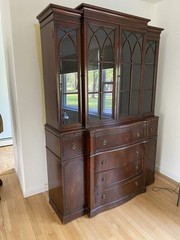 Vintage China Cabinet with Glass Doors