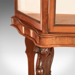 Antique Display Cabinet, Regency Glazed Mahogany Cupboard on Stand English c1820