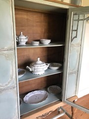 Antique China Cabinet – Glass – CUSTOM FRENCH-STYLE RESTORED