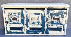 Antique french maiboxes early 1900’s painted wood furniture cabinet