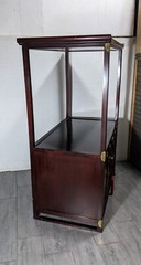 Vintage Asian Oriental Pagoda Style Display Cabinet with Shelf, Drawers