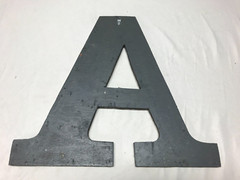 Decorative Salvage Tin Ceiling 16″ Patchwork White Metal VTG Letter A 1617-23B
