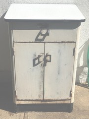 1950s Vintage Metal Kitchen Cabinet Shabby Chic Farmhouse