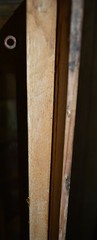 ANTIQUE PRIMITIVE HAND MADE WOOD & GLASS DISPLAY CABINET