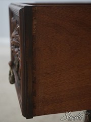 L73153: Vintage French Renaissance Carved Walnut China Cabinet