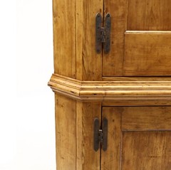Antique Chippendale Large Architectural Corner Cupboard