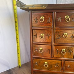 Vintage Korean Apothecary Cabinet With 11 Drawer Asian Herb Jewellery Storage