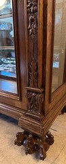 Antique Oak Large Late Victorian China Cabinet