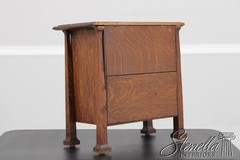 F73843: Antique Arts & Crafts Diminutive Mission Oak Smoking Cabinet