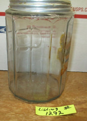 HOOSIER CABINET ORIGINAL TEA SPICE JAR GLASS LOT # 1292