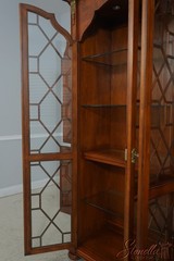 72228: Vintage Large Georgian Style Walnut Bookcase Display Cabinet