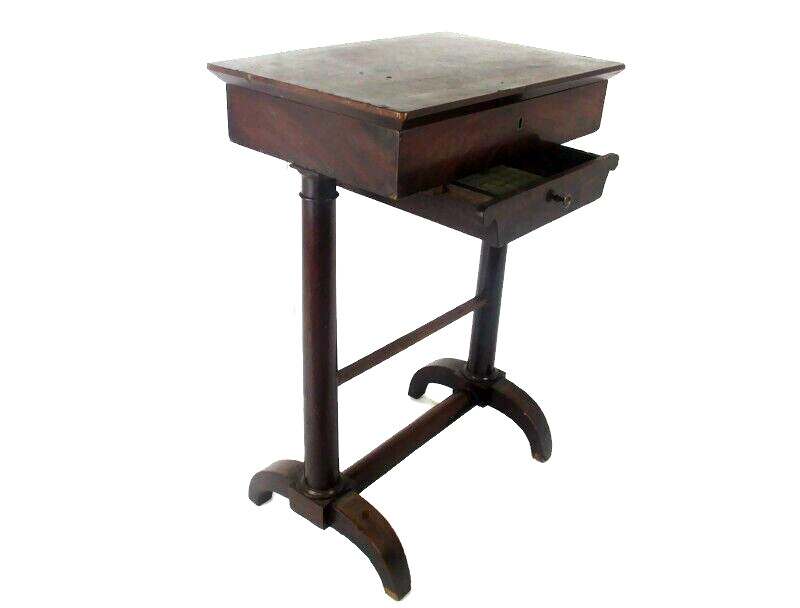 Antique Edwardian Style Period Quilting Desk Cabinet Writing Table Exquisite