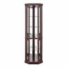 Corner Display Cabinet Heavy Duty Lighted Glass Display Rack Living Room Shelf
