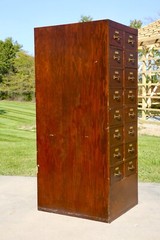 Vintage Library card catalog wood Apothecary Drawer file cabinet Antique NICE