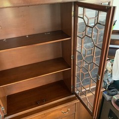 Henkel Harris Solid Mahogany Wood 4 Door London Breakfront Cabinet – 65”L 80”H