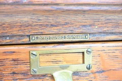 Antique . Library Bureau SoleMakers Oak Wood File Cabinet 24 Drawer Apothecary