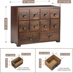 Traditional Card Catalog Solid Wood Small Chinese Medicine Small Curio Cabinet l