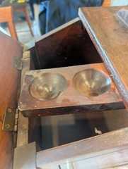 vintage Federal Style Wood Sewing Cabinet Springfield furniture works antique