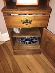 PENNSYLVANIA HOUSE Solid Oak 4 Piece Corner Cabinet & Side Cabinet Set EXC COND!