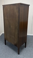 Antique Mission Style Glass Door Linen Cabinet by Udell Works Indianapolis USA