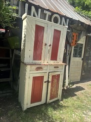 Antique Hooser Style Cabinet Kitchen Cabinet 77”x43.5”x 17”Local Pick Up