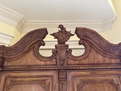 Luxurious antique furniture cupboard wood TV cabinet 4 drawers Marge Carson
