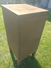 1930s American Industrial Steel Stackable 2 PC. Footed File Cabinet
