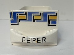 Dutch Delft Peper Spice Cabinet Labeled Drawer Antique Item Damaged With Chips