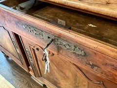 Antique Burl Walnut French Vaisselier Cupboard
