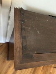 Antique Solid Walnut 1 Door 3 Shelf Spaces Perfect Size Cabinet For Any Room
