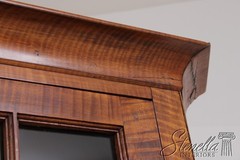 LF73373: American Early 19th C. Tiger Maple Corner China Cabinet