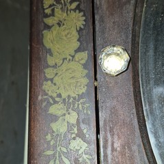 Antique medicine cabinet Floral Design Glass Knob all original