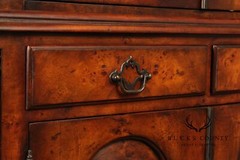 Theodore Alexander Georgian Style Burlwood Corner Cabinet