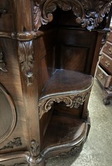 ROCOCO ROSEWOOD CARVED ETAGERE