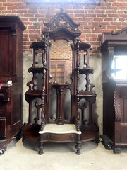 Antique Victorian Rosewood Mitchell & Rammelsberg Etagere / Hall Tree