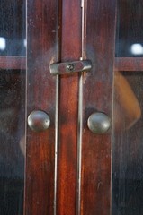 Mid Century Mahogany Stepback China Display Cabinet Hutch Bookcase 68″