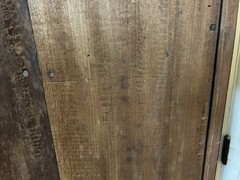 Antique Solid Walnut 1 Door 3 Shelf Spaces Perfect Size Cabinet For Any Room