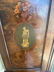 Antique H. Herrmann Cabinet – Carved Walnut, Portrait Panels, Early 1900s