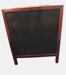 Vintage Chinoiserie Chinese Black Lacquer Hard Stone Finish Art Console Cabinet