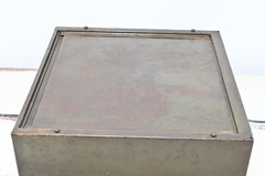 Antique 1918 6 Drawer Military Green Brass/Steel Stacking File Cabinet