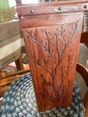 Vintage Antique Hand Made Wooden Multi Drawer Hanging Cabinet Carved Studded