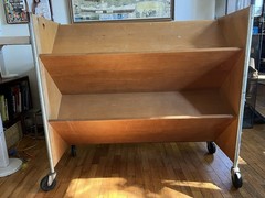 Fleetwood Mid-Century Modern Industrial Rolling Book Cart by Henry P Glass 50’s