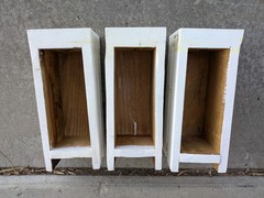 Vintage Victorian Shabby Chic White Painted Dry Sink Cabinet Wash Stand Table W6