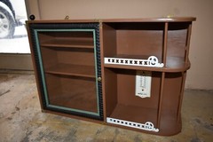 Vintage Victorian Medicine Wall Curio Cabinet