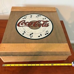 Vintage Coca-Cola Wall Cabinet Display Shelf Retro Coke Storage Box
