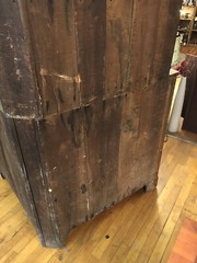 Antique Corner Cupboard Cabinet Blind doors Early Primitive