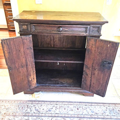 Antique 18th c Italian Tuscan Walnut 2 Door Cabinet